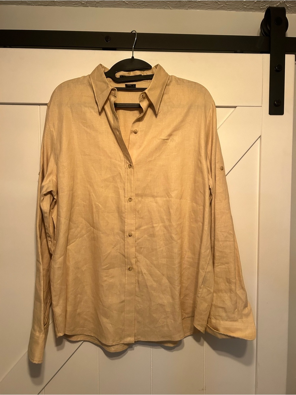 NWT Lauren Ralph Lauren 100% Linen Button Down Long Sleeve Shirt